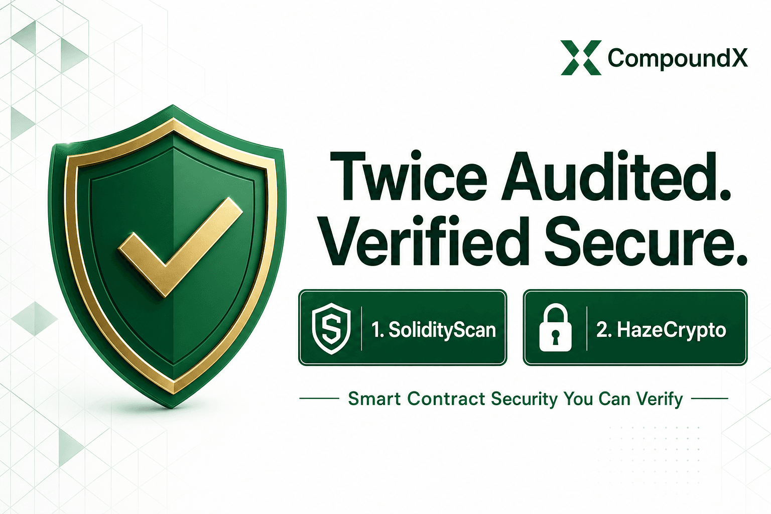 Audited Twice. Trusted by Code.