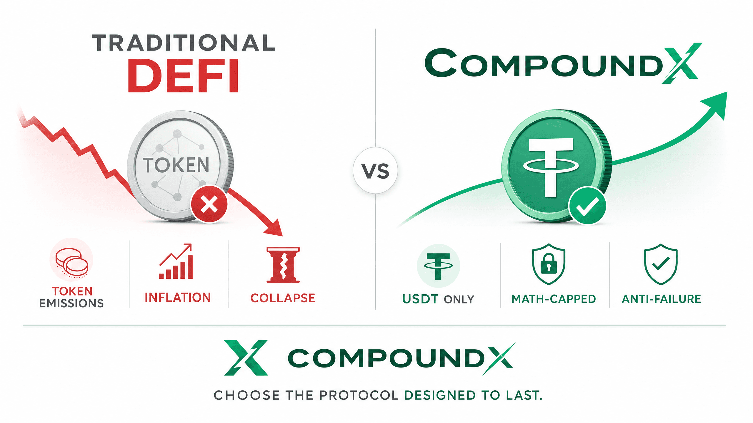 Traditional DeFi vs CompoundX